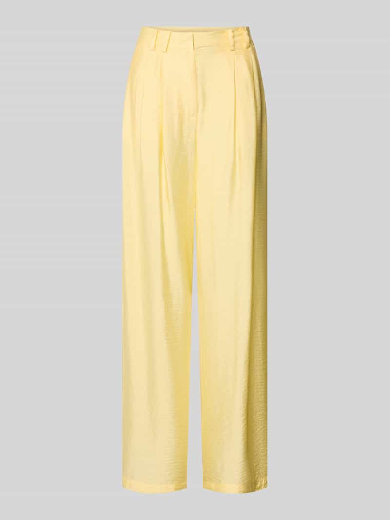 spodnie z szerokimi nogawkami z mieszanka wiskozy z wpuszczane kieszenie