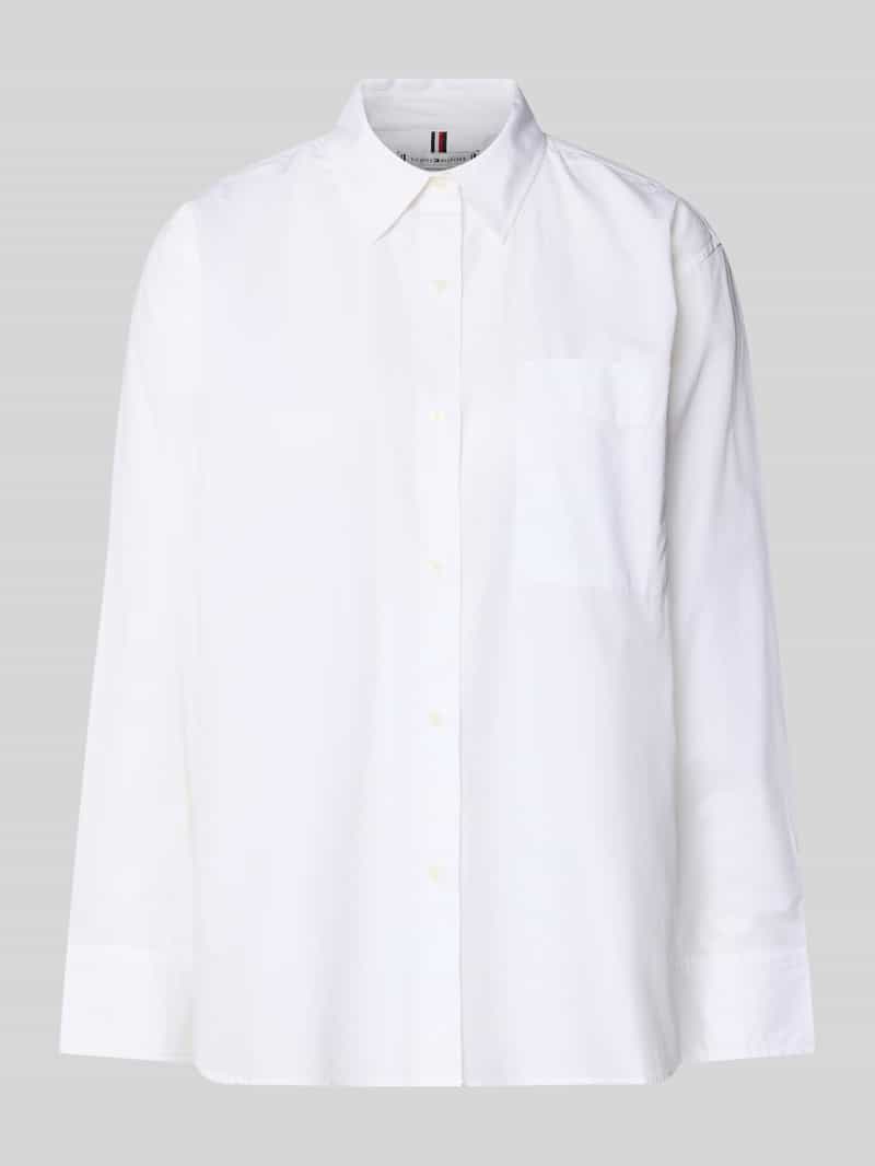 Koszula z długim rękawem z czystej bawełny o kroju regular fit