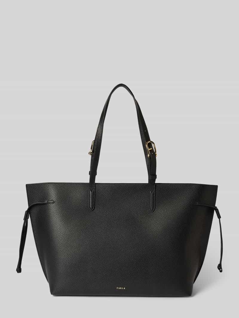 Torba shopper z detal z logo model 'AVA'
