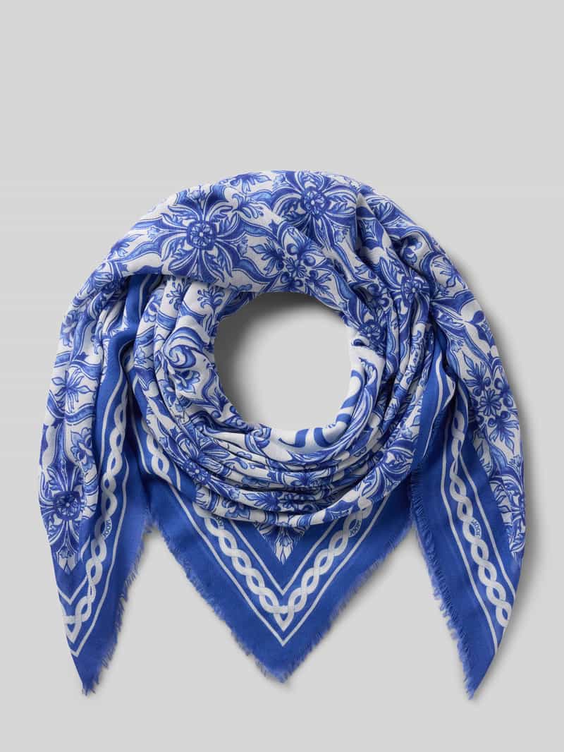 Szal z nadrukiem z logo model 'Adalia'