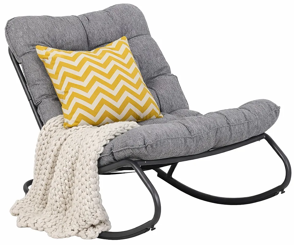 Bujany fotel ogrodowy z poduszką C2-E09