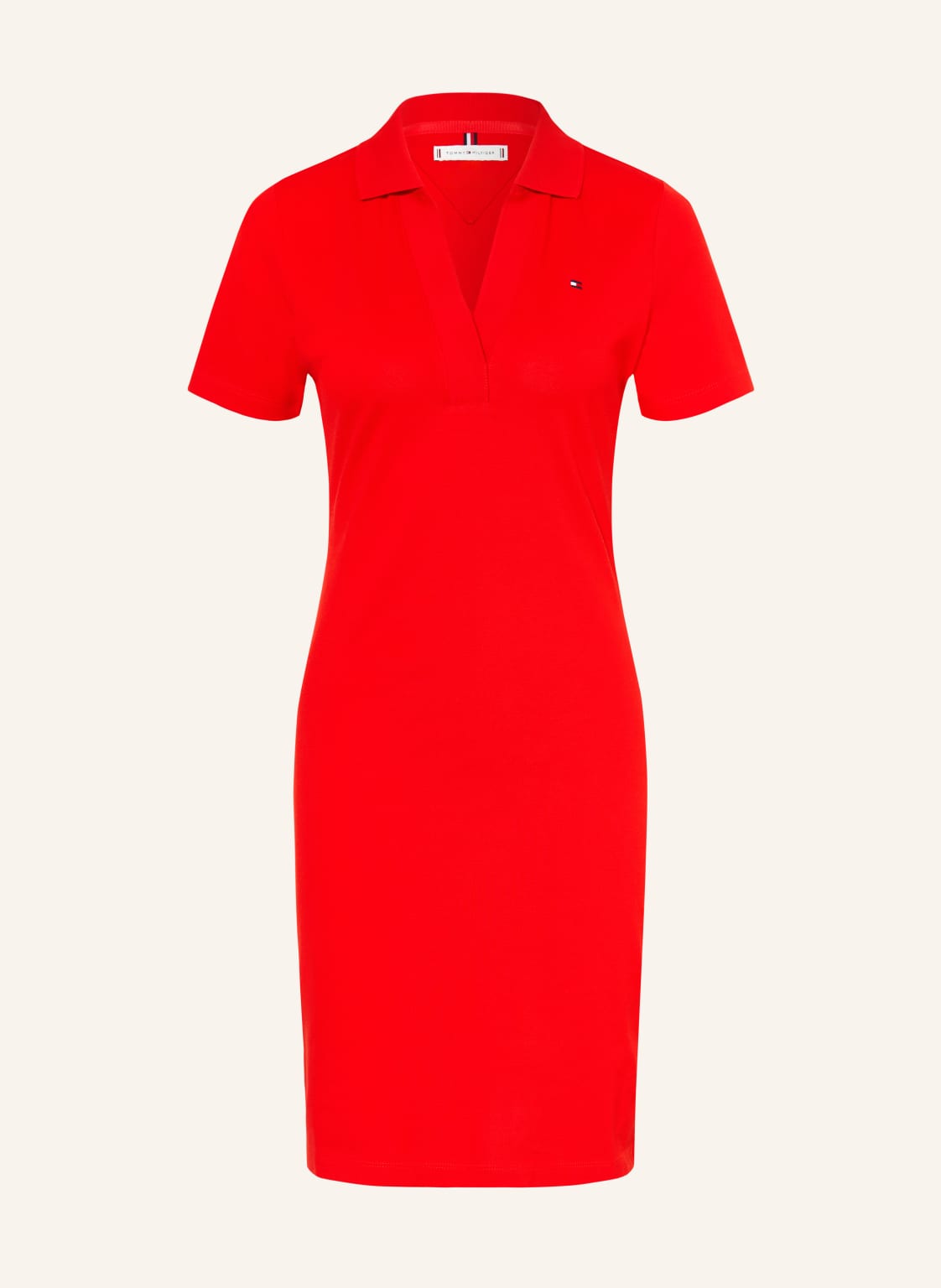 Tommy Hilfiger Sukienka Piqué rot