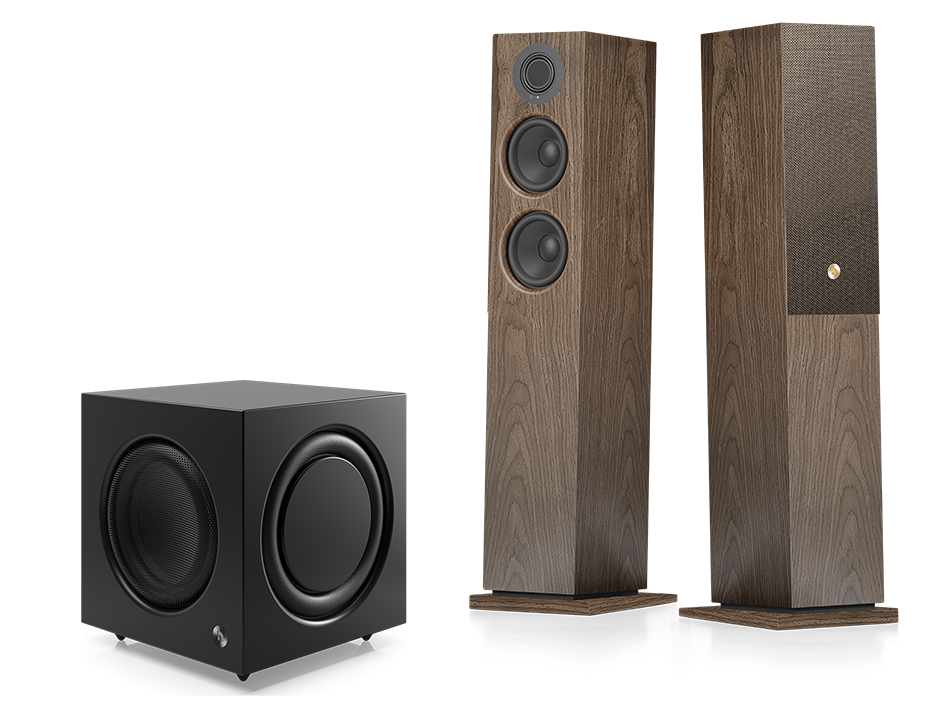 Audio Pro A48 W (orzech) + SW-10 (czarny)