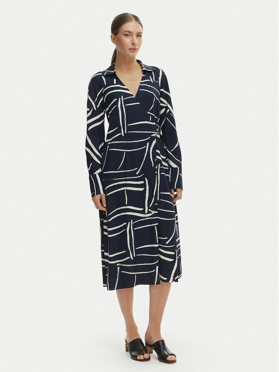 Tommy Hilfiger Sukienka codzienna WW0WW48934 Granatowy Relaxed Fit