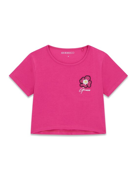 Guess Kids Tank top 182151 Różowy Classic Fit