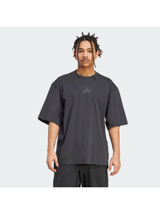 adidas T-Shirt PrimeLift Workout JN3680 Czarny Oversize