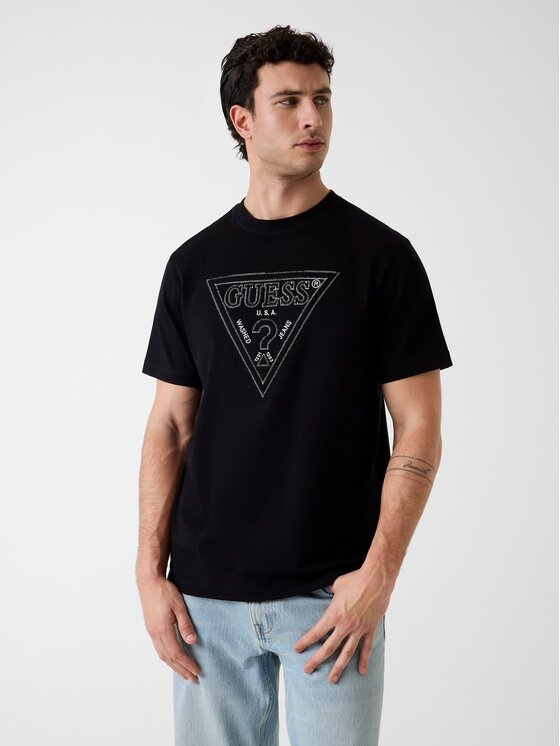 Guess T-Shirt 181622 Czarny Classic Fit