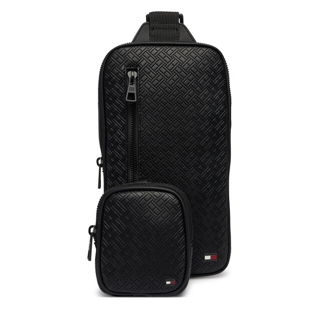 Saszetka Tommy Hilfiger Embossed Flag Sling Bag AM0AM14191 Czarny