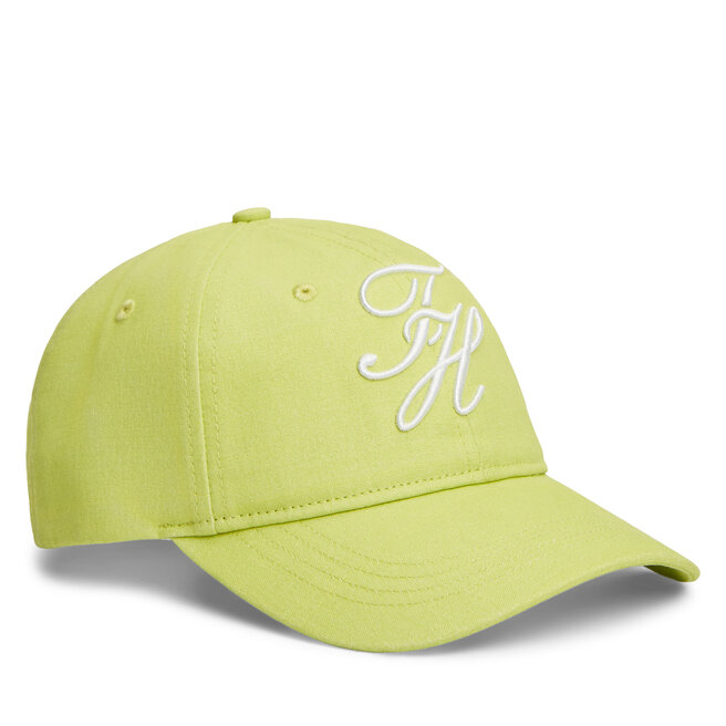 Czapka z daszkiem Tommy Hilfiger Logo Embroidery Baseball Cap AW0AW18338 Zielony