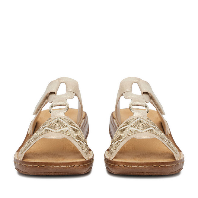 Klapki Rieker CEO-V2864-60 Złoty