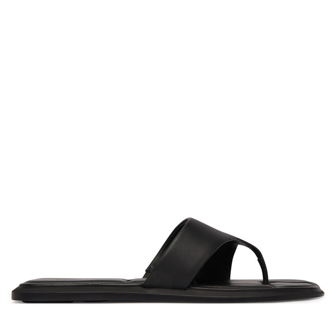 Japonki Calvin Klein Leather Toe Post Sandals HW0HW02866 Czarny