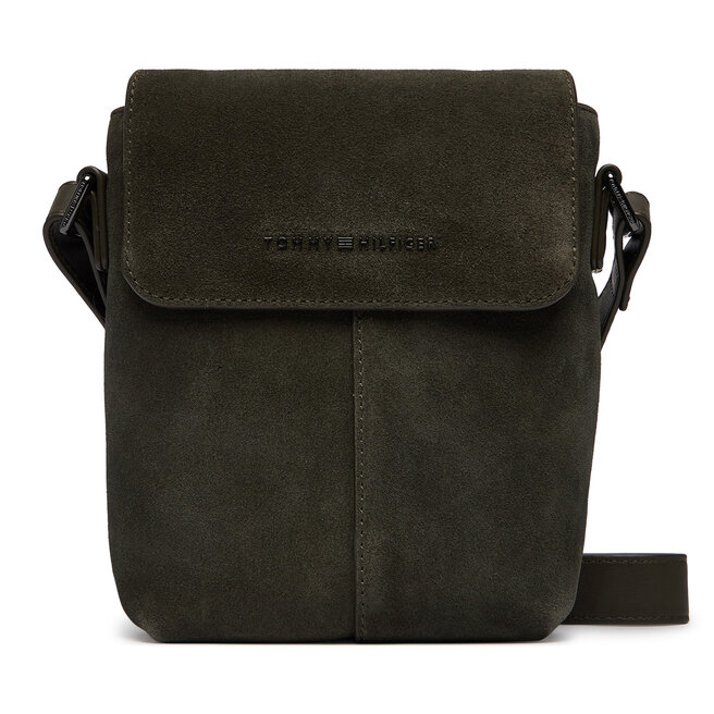 Saszetka Tommy Hilfiger Metal Logo Suede Crossbody Bag AM0AM14262 Zielony