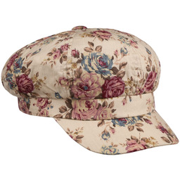Czapka Kaszkiet Romantic Roses by Lipodo, beżowy, S (55-56 cm)