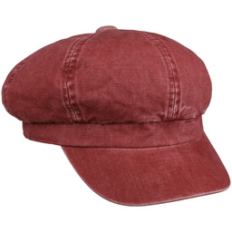 Czapka Kaszkiet Uni Washed Cotton by Lipodo, czerwony, S (55-56 cm)