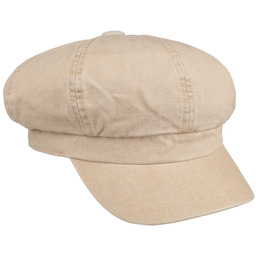 Czapka Kaszkiet Uni Washed Cotton by Lipodo, jasnobeżowy, M (57-58 cm)