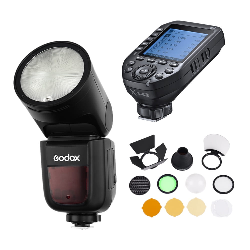 Godox Speedlite V1 Nikon X PRO II lampa błyskowa z zestawem akcesoriów