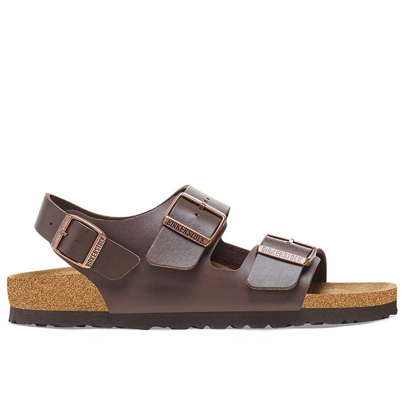 Sandały męskie Birkenstock Milano BF 34701 - brązowe