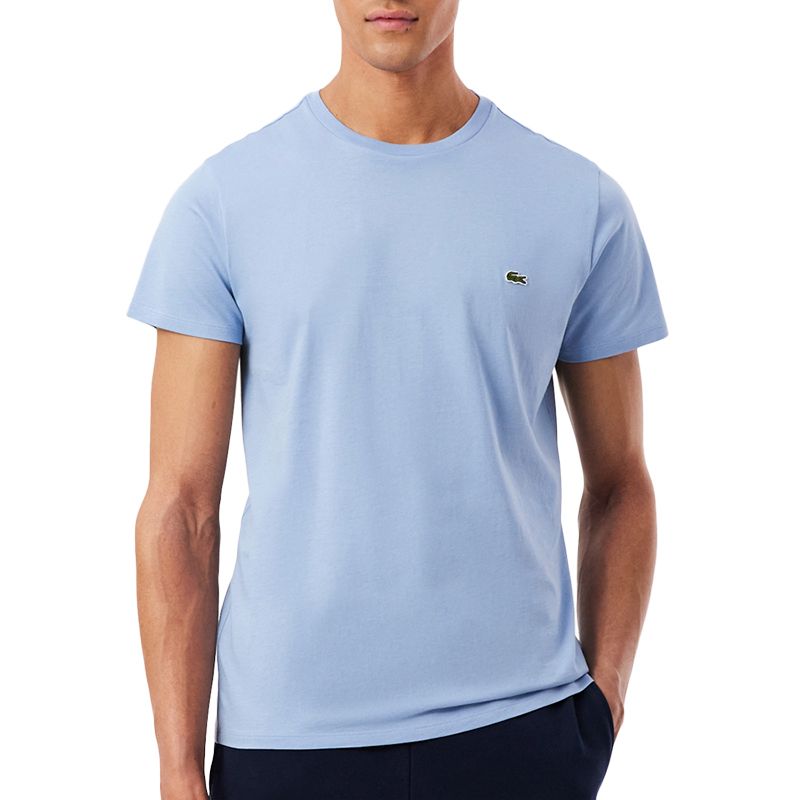 Koszulka męska Lacoste Crew Neck Pime Cotton Jersey TH6709-AEY - niebieska