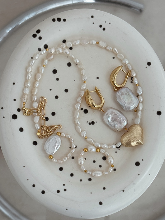 Kolczyki pozłacane z Perłą