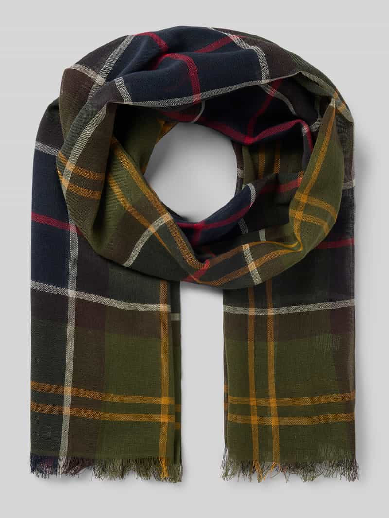 Szalik z mieszanki bawełny i lnu model 'WELTON'