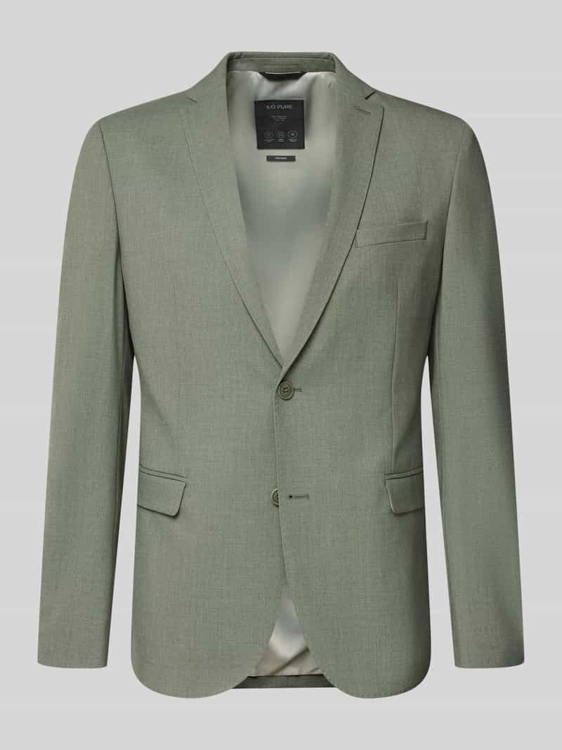 Marynarka garniturowa o kroju regular fit z dodatkiem wełny