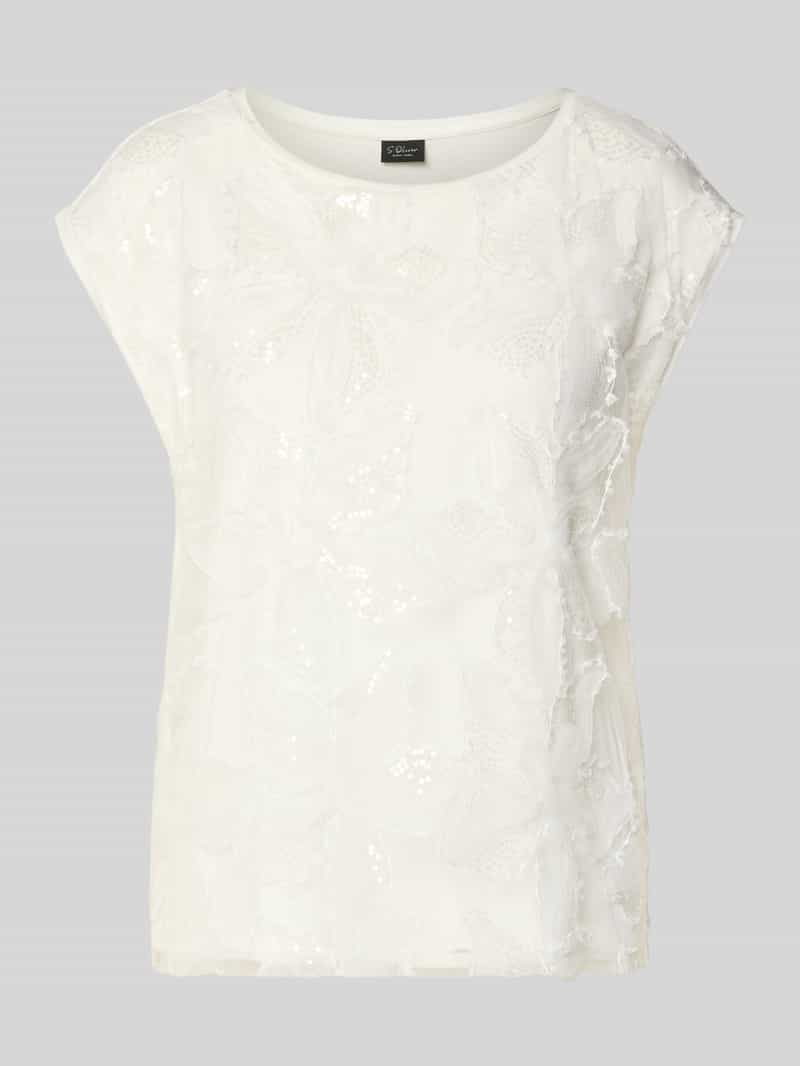 T-shirt z mieszanki wiskozy, krój regular fit