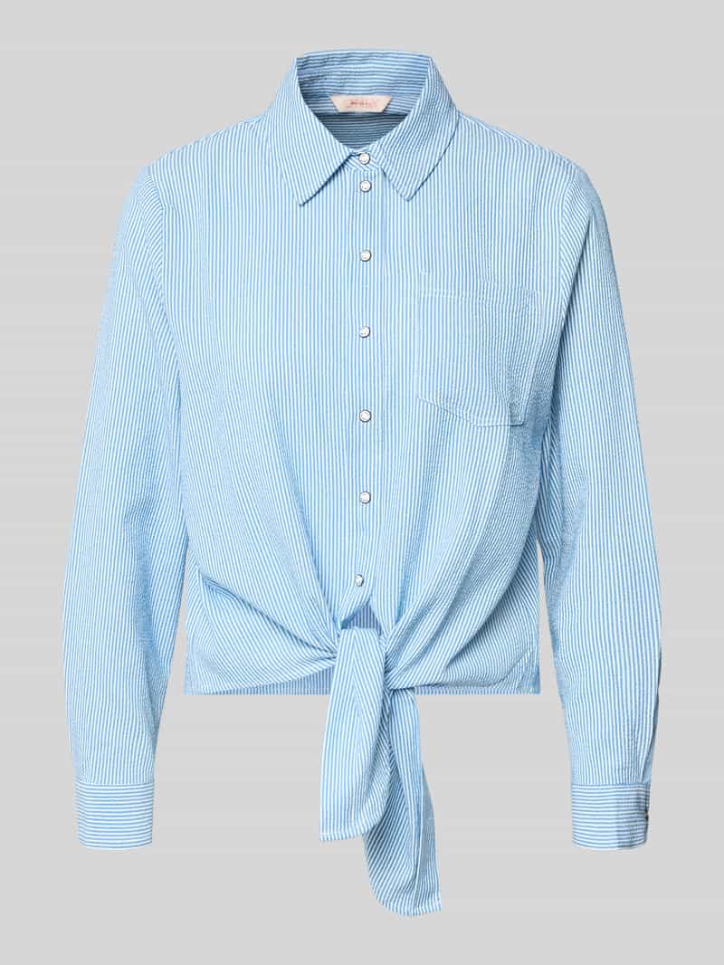 Bluzka koszulowa o kroju regular fit z dodatkiem wiskozy model 'LECEY'