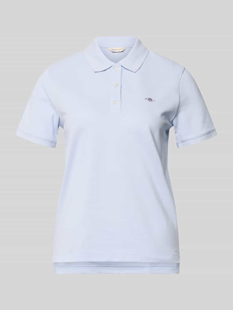 Koszulka polo z wyhaftowanym logo i kołnierzykiem polo