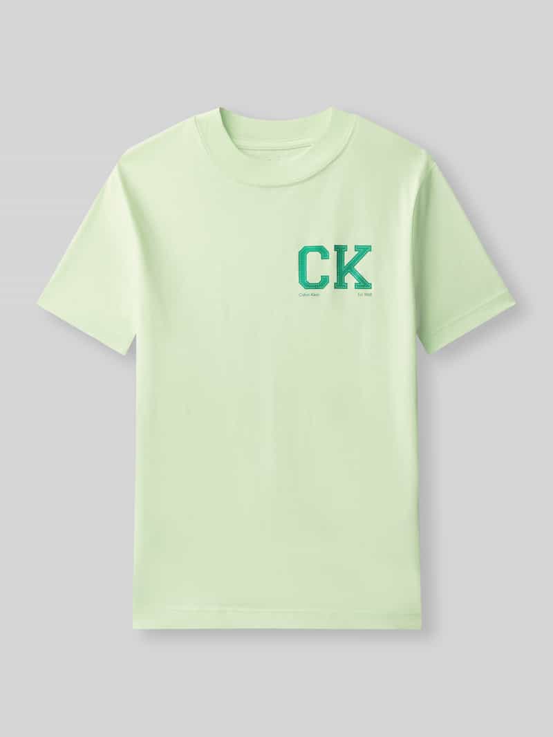 t-shirt o kroju regular fit z czystej bawełny model 'CHEST'