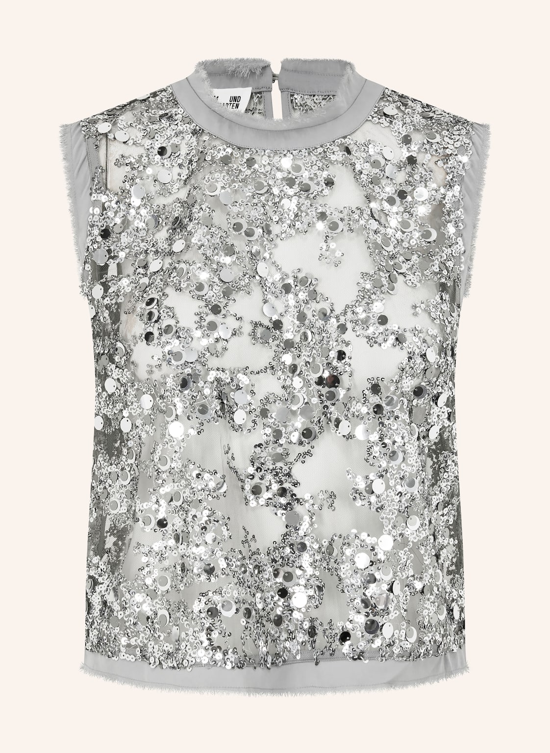 Baum Und Pferdgarten Mesh-Top Manira Z Cekinami silber