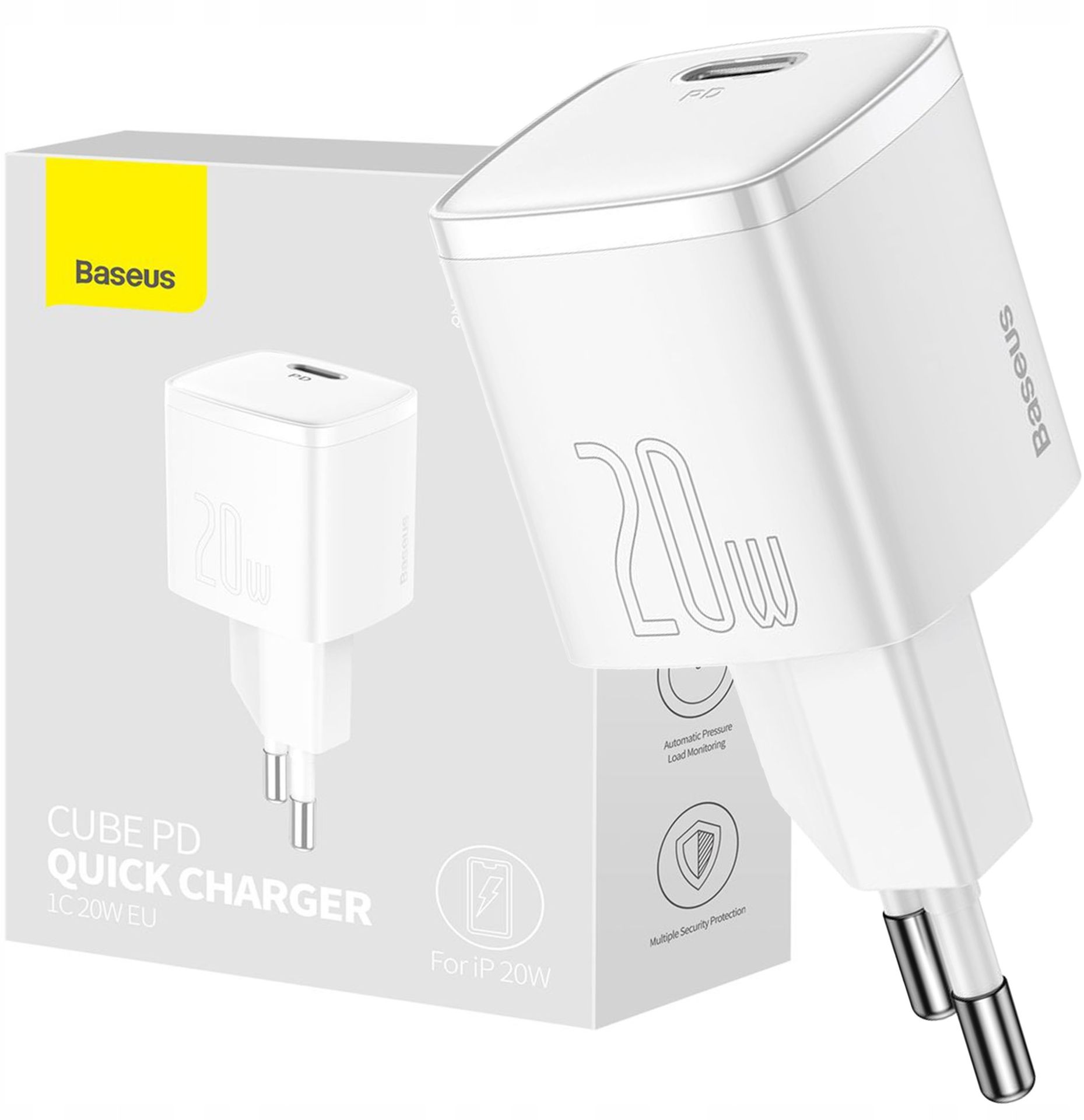 Ładowarka Baseus Ładowarka sieciowa Baseus Cube 20W PD USB-C - biała