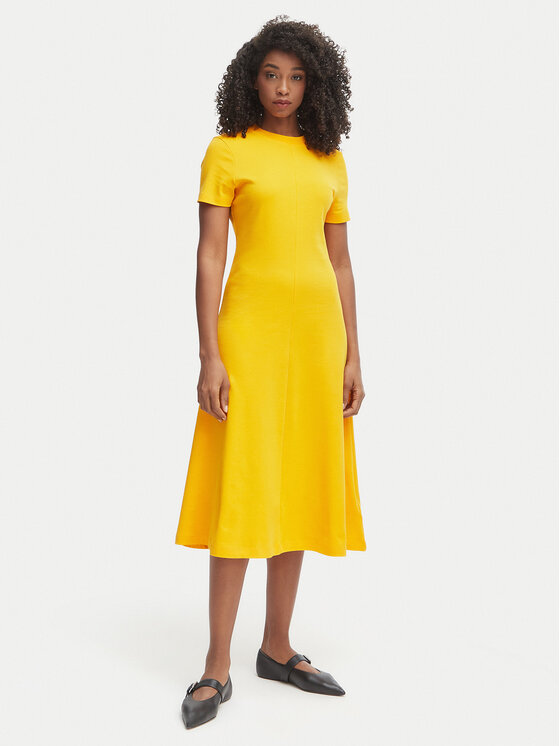 Tommy Hilfiger Sukienka codzienna WW0WW50825 Pomarańczowy jasny Regular Fit