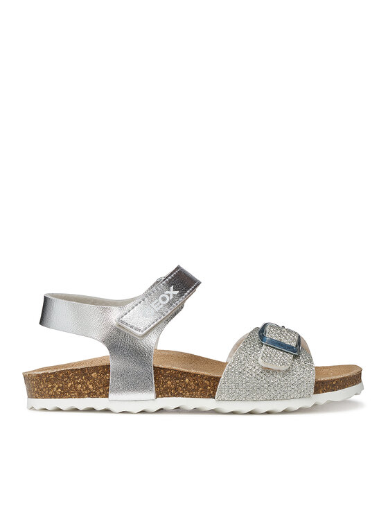 Geox Sandały J Adriel Girl J028MC 0BNEW C1007 D Srebrny