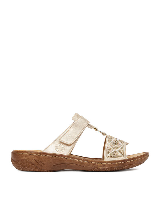 Rieker Klapki CEO-V2864-60 Złoty