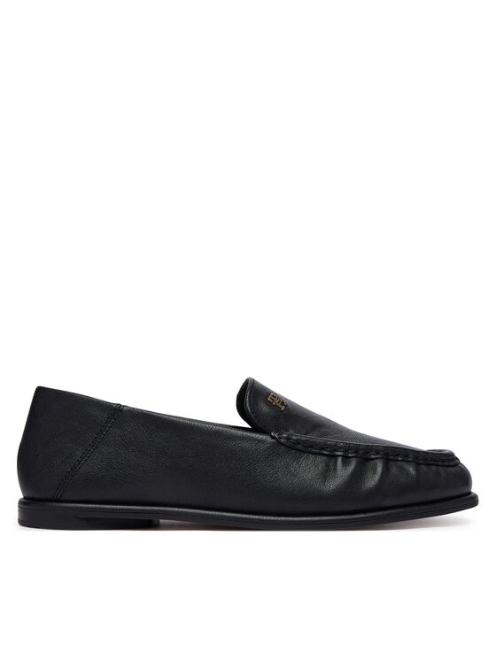 Tommy Hilfiger Lordsy Leather Ruched Toe Loafers FW0FW09250 Czarny