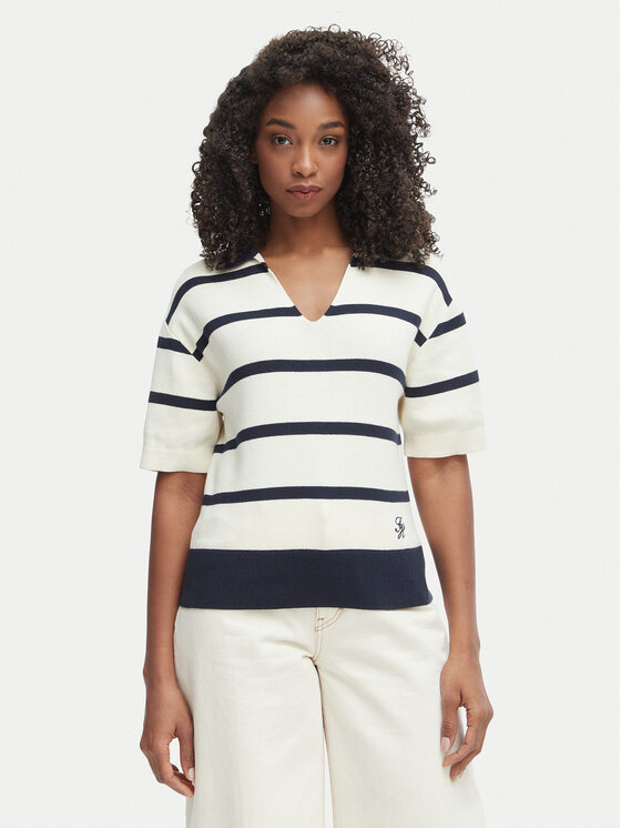 Tommy Hilfiger Sweter WW0WW45400 Beżowy Regular Fit