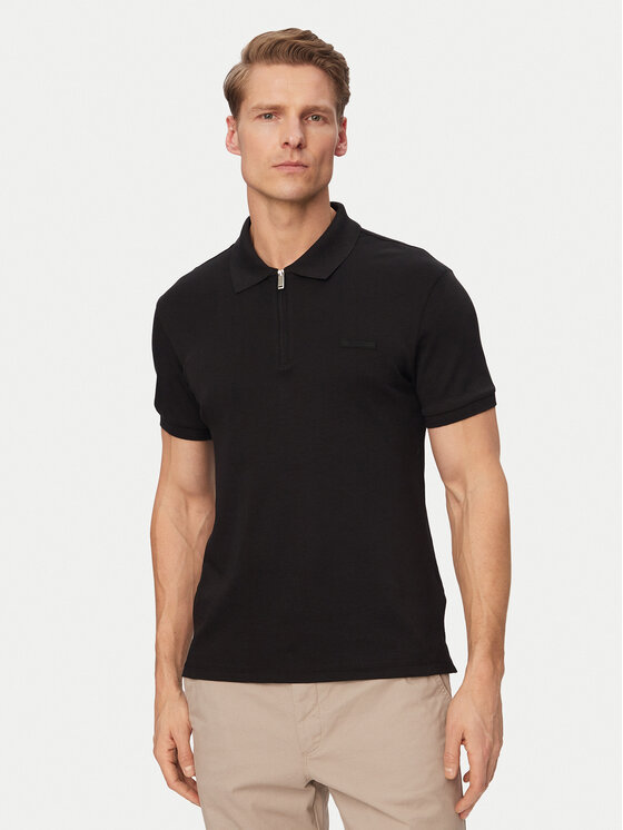 Calvin Klein Polo LV04LE255G Czarny Slim Fit