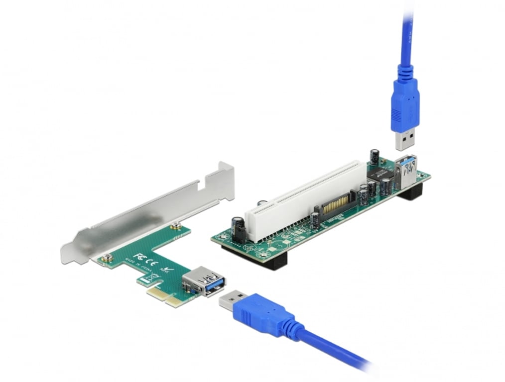 DeLOCK Karta rozszerzenia PCI Express x1 do 1 x PCI 32 Bit gniazdo z kablem 60 cm 90065
