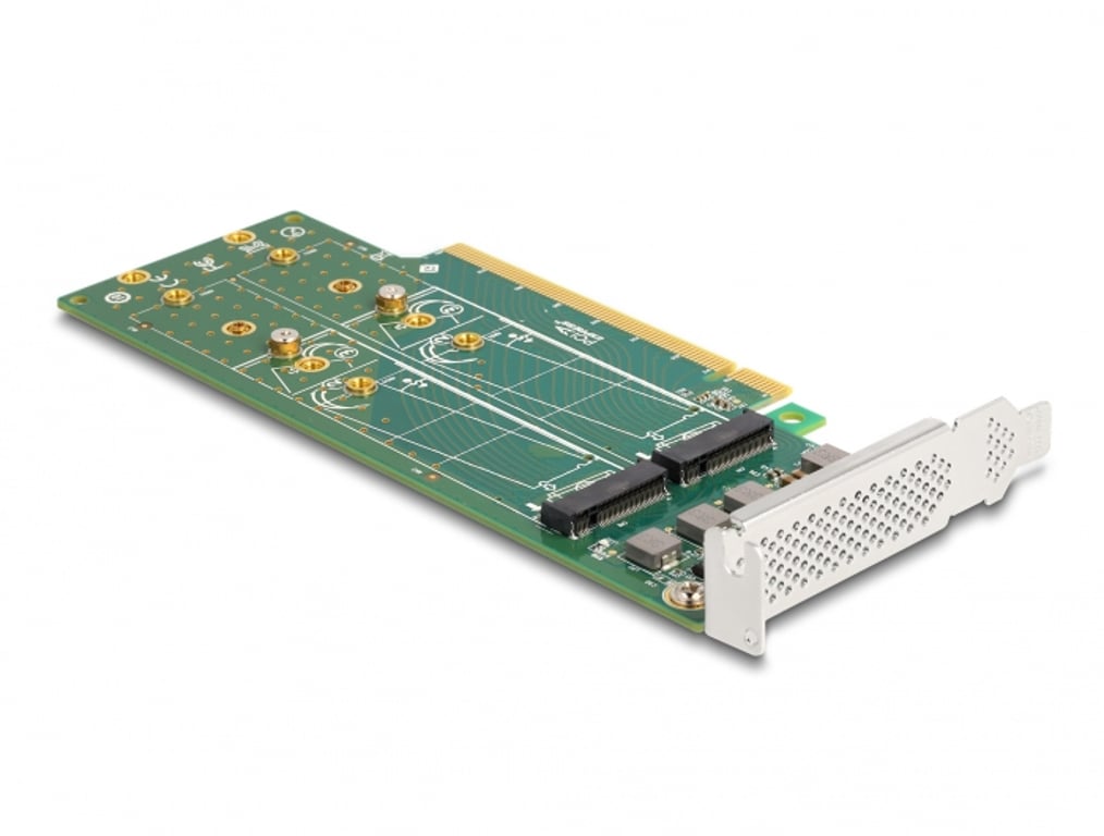 DeLOCK Karta PCI Express 4.0 x16 do 4 x NVMe M.2 Key M 110 mm - bifurcation - Konstrukcja niskoprofilowa 90090