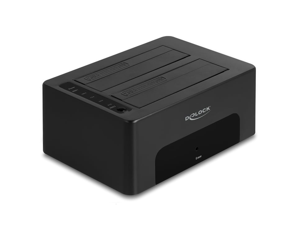 DeLOCK Podwójna stacja dokująca USB dla 2 x SATA HDD/SSD z funkcją klonowania i usuwania