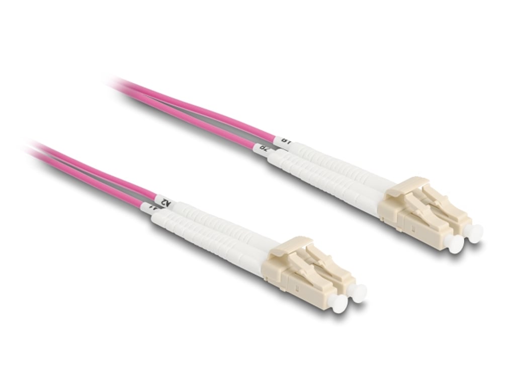DeLOCK Kabel światłowodowy LC Duplex na LC Duplex wielomodowy OM4 kątowy 2 m 88088