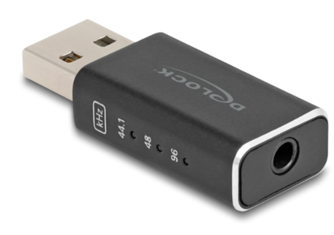 DeLOCK 68001 przejściówka do kabli USB 2.0 Type-A 3.5 mm 4 pin Czarny