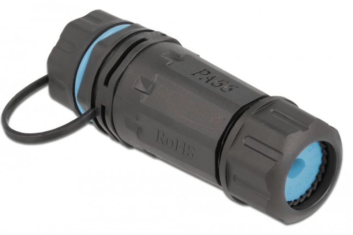 DeLOCK Łącznik kablowy RJ45 żeński do RJ45 Cat.6A z obudową o zakrętką, wodoodporny 86701