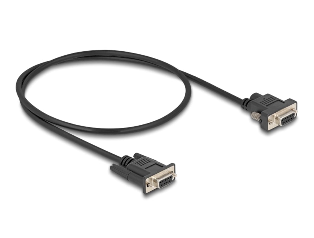 DeLOCK Kabel szeregowy RS-232 D-Sub9 żeński do D-Sub9 żeński Złącze zasilania na styku 9 0,5 m