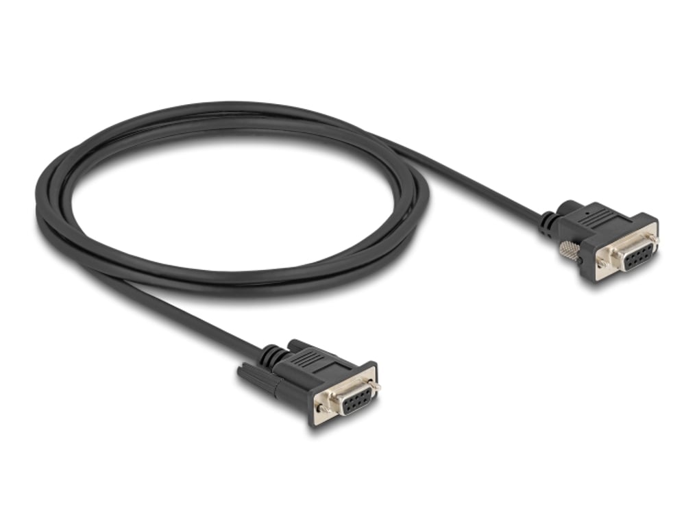 DeLOCK Kabel szeregowy RS-232 D-Sub9 żeński do D-Sub9 żeński Złącze zasilania na styku 9 2 m