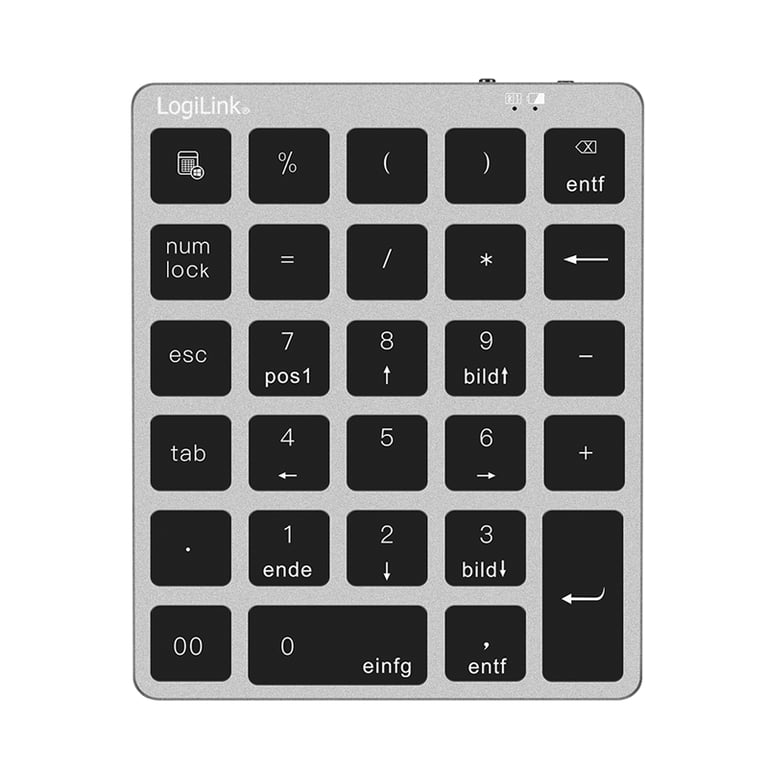 LogiLink ID0212 klawiatura numeryczna Laptop/PC Bluetooth Szary