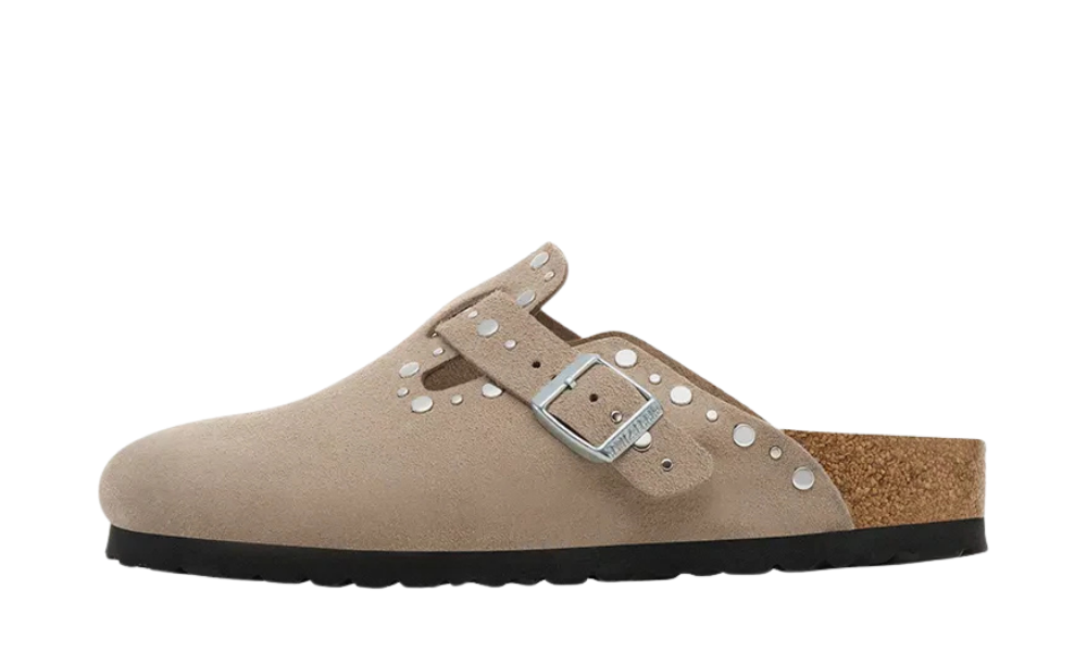 Birkenstock Boston Rivet Suede Beige