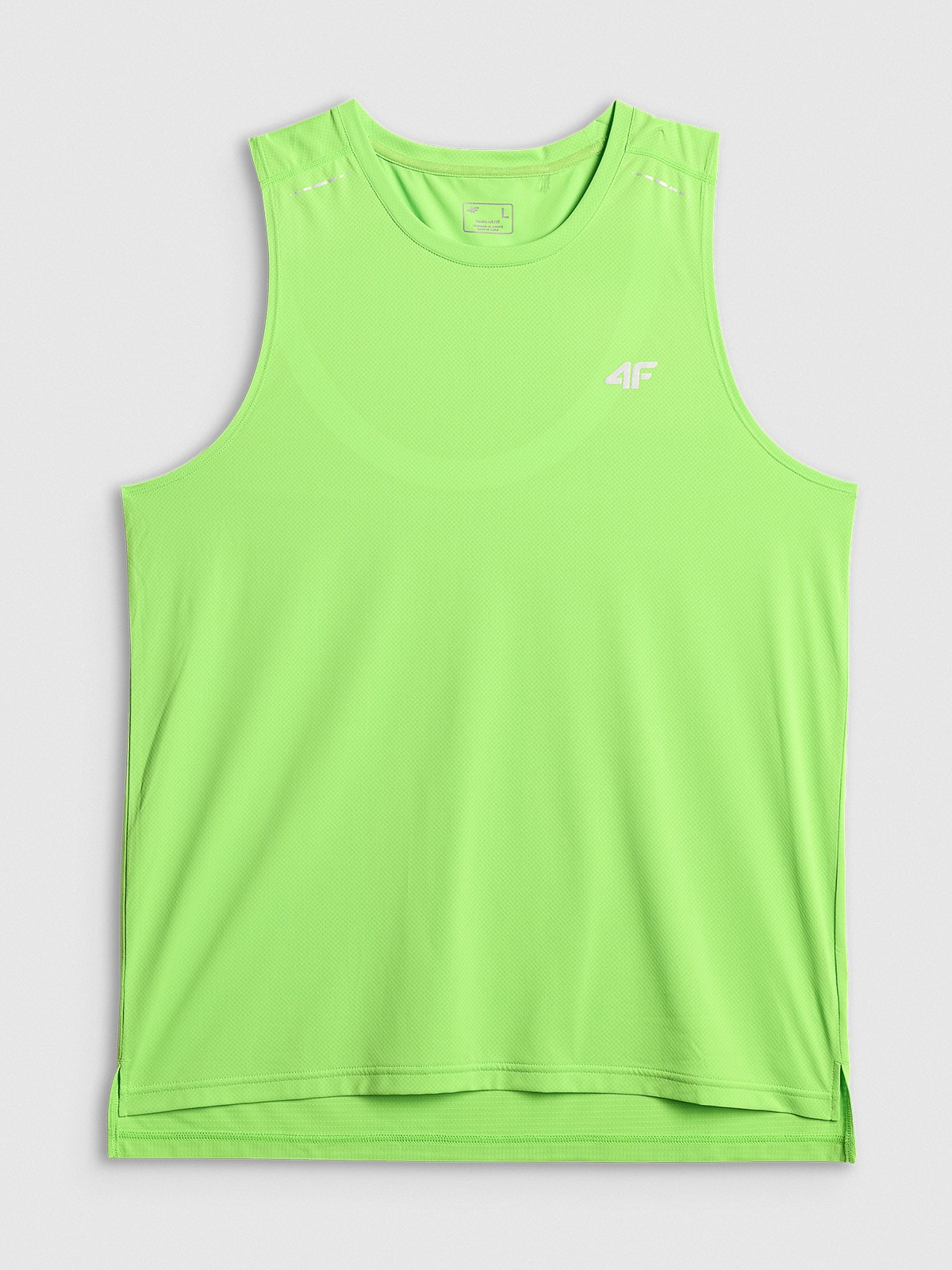 4F Koszulka do biegania regular szybkoschnąca męska - zielona XL