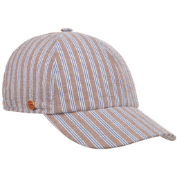 Czapka Rosie Seersucker Stripes by Mayser, jasnobrązowy, L (59-60 cm)