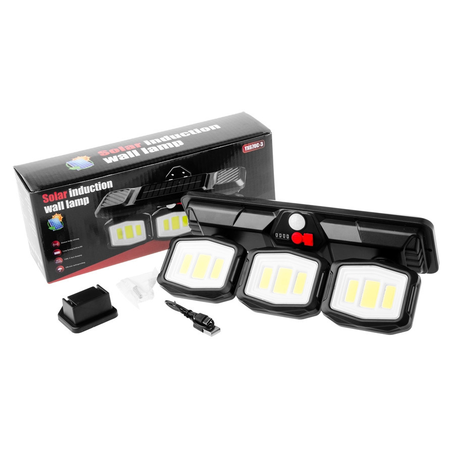 Daily International Home Lampa solar.czujn.ruch.3 reg.lampy 27x10cm/DIA6094